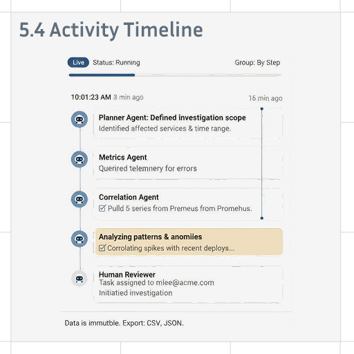 Activity Log Timeline Example Agentic UX Patterns